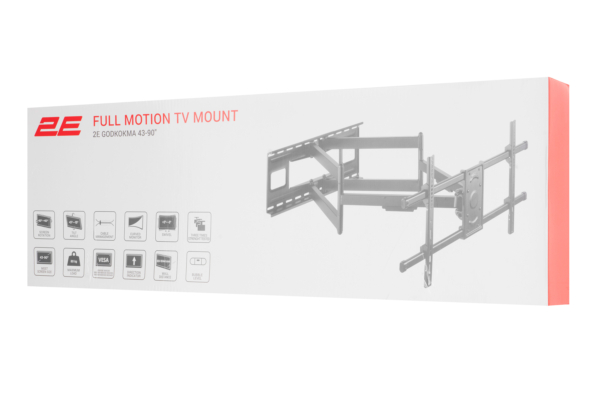 Full motion TV mount 2E Godkokma 43-90″, 1 m extension