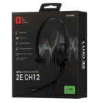 Гарнитура ПК моно On-ear 2E CH12 USB, omni-mic, 2м, черный