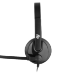 Гарнитура ПК моно On-ear 2E CH12 USB, omni-mic, 2м, черный