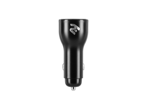 2E Car Charger Dual USB (36W) PD, QC black