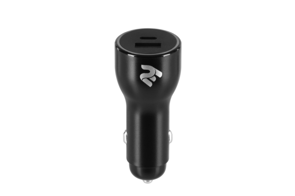 2E Car Charger Dual USB (36W) PD, QC black
