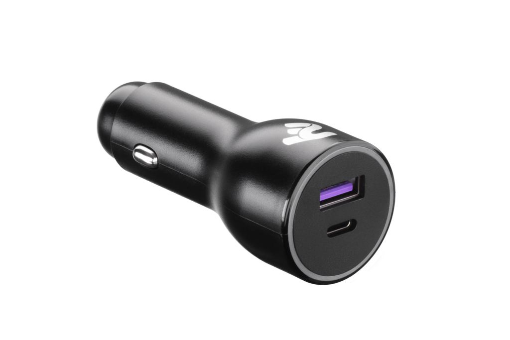 2E Car Charger Dual USB (36W) PD, QC black