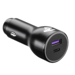 2E Car Charger Dual USB (36W) PD, QC black