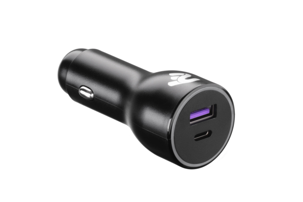 2E Car Charger Dual USB (36W) PD, QC black