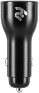 2E Car Charger Dual USB (36W) PD, QC black