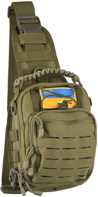 2E Tactical Sling Bag Laser Cut 2.5L, OD Green