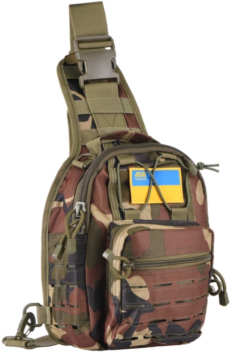 2E Tactical Sling Bag Laser Cut 2.5L, Wood Camo