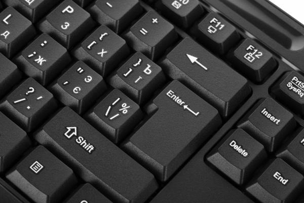 2E Keyboard membrane KM1040 104key, USB-A, EN/UK/RU, black