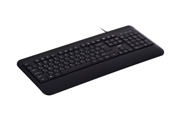 Клавиатура мембранная 2E KS109 104key, USB-A, EN/UK/RU, чёрный
