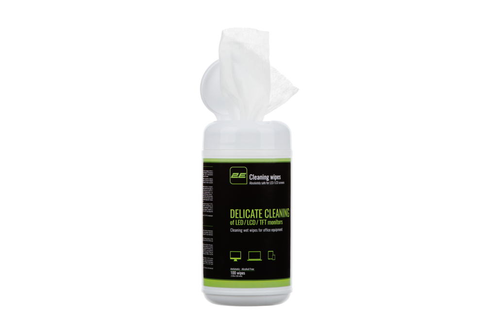 Wet wipes 2E for office equipment, 12х12cm, 100pcs