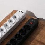 Удлинитель-фильтр сетевой 2E 5xТип F, 3×1.5мм кв, 16A, 3xUSB-A, с защитой от перенапряжения, 2м, белый
