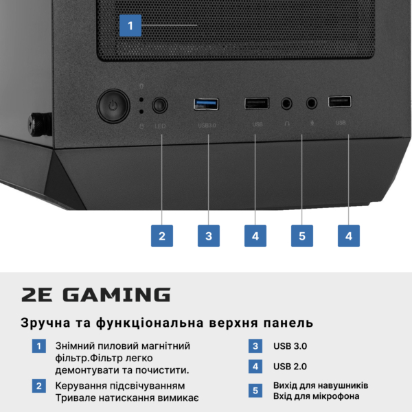 2E 2E PC Complex Gaming AMD R5-5500, 16Gb, F500GB, NVD3050-8, B550, G338, 550W, FreeDos