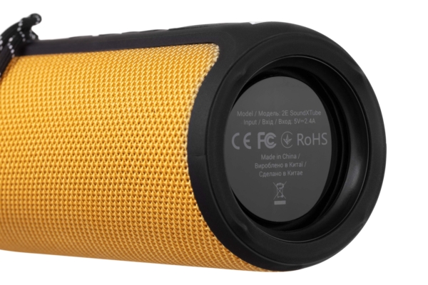 Акустическая система 2E SoundXTube TWS, MP3, Wireless, Waterproof yellow