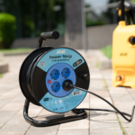 2E Power Strip 4хType F, 3х1.5mm2, 16A, on reel, 20m, black-blue