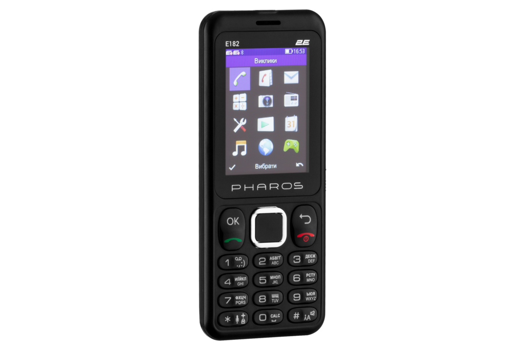 Мобильный телефон 2E E182 2.4″ 2SIM, 1700мА•ч, черный