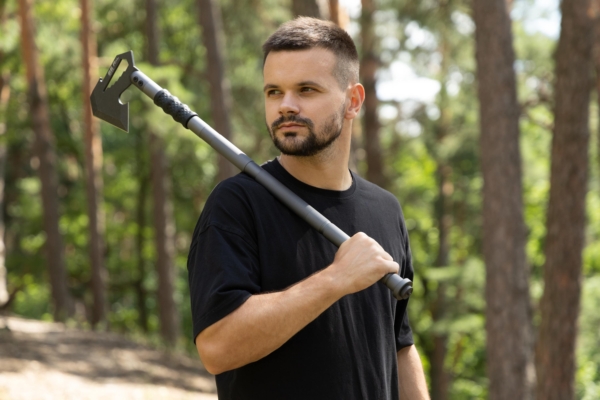 2E Tactical Топор наконечник Axl Gray для тактических лопат-мультитулов, с шестигранником
