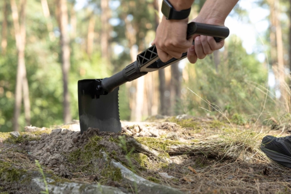 2E Tactical Лопата тактическая Fox One Black складная, 59 см, 1.1 кг