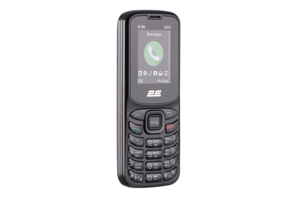 Mobile phone 2E E180 2023 1.77″ 2SIM, 1000mAh, Black