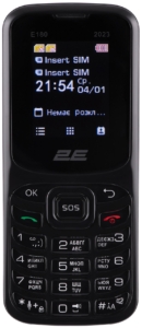 Mobile phone 2E E180 2023 1.77″ 2SIM, 1000mAh, Black