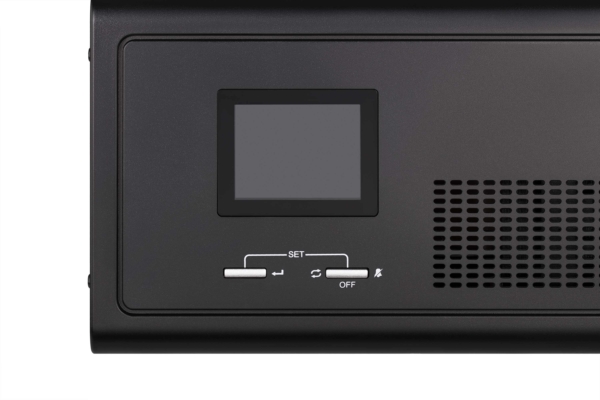 Інвертор 2E HI600, 600W, 12V – 230V, LCD, AVR, 2xSchuko + DC output