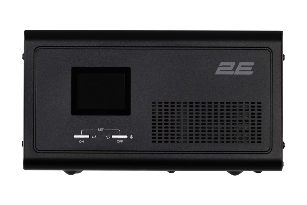 Инвертор 2E HI600, 600W, 12V — 230V, LCD, AVR, 2xSchuko + DC output