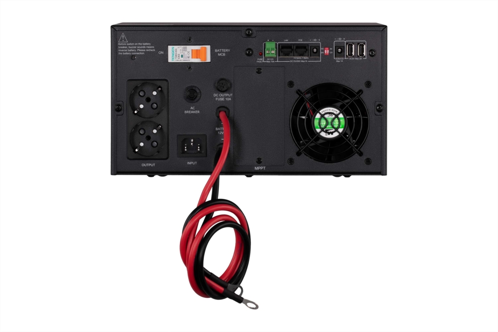 Инвертор 2E HI600, 600W, 12V — 230V, LCD, AVR, 2xSchuko + DC output