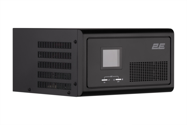 Інвертор 2E HI600, 600W, 12V – 230V, LCD, AVR, 2xSchuko + DC output