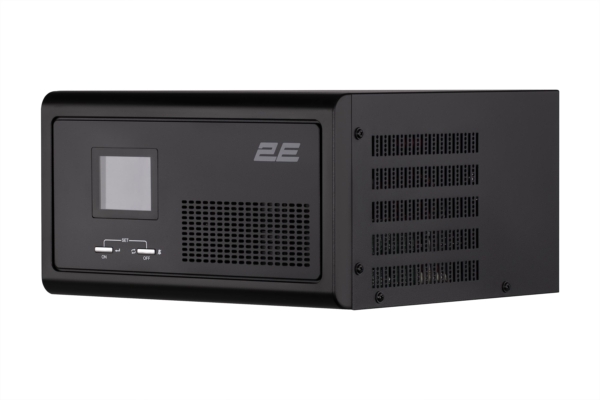 Інвертор 2E HI1000, 1000W, 12V – 230V, LCD, AVR, 2xSchuko + DC output