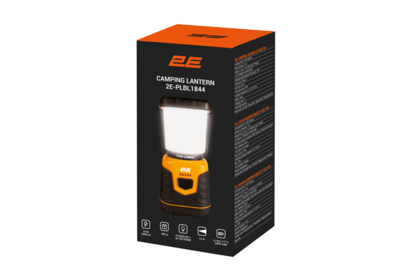 2E Camping lantern battery powered 2E PLBL1844 USB-C 4400mAh 1000lm 10W 4 lighting modes function Power Bank IP44 0.49kg