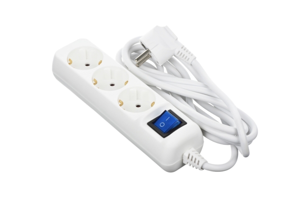 2E Power Strip 3хType F, 3х1.5mm2, 16A, 1.5m, white