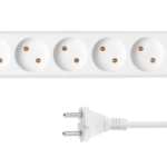 2E Power Strip 5хType C, 2х1mm2, 10A, 3m, white