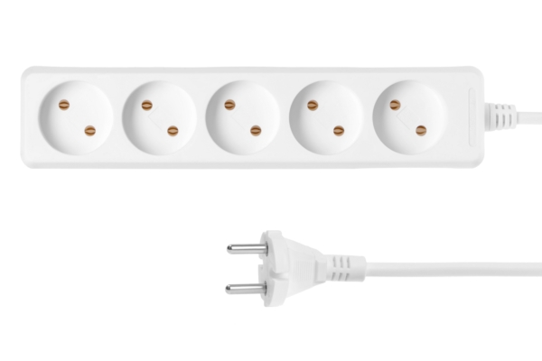 2E Power Strip 5хType C, 2х1mm2, 10A, 3m, white