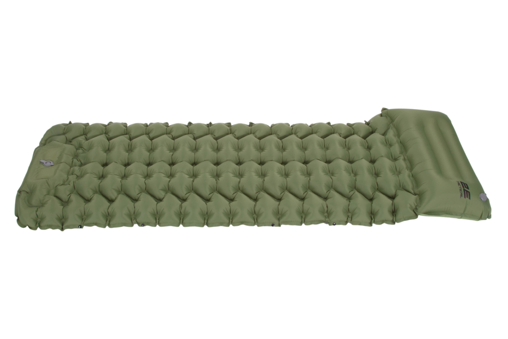2E Tactical Inflatable sleeping folding mat, air pump system, green