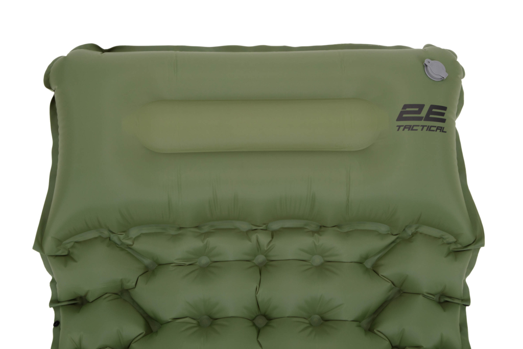 2E Tactical Inflatable sleeping folding mat, air pump system, green
