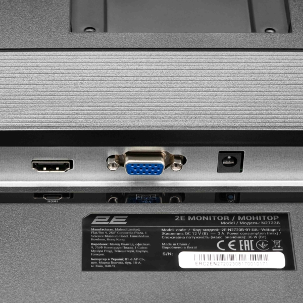 Монитор 2E 27″ N2723B D-Sub, HDMI, IPS, 75Hz, Pivot