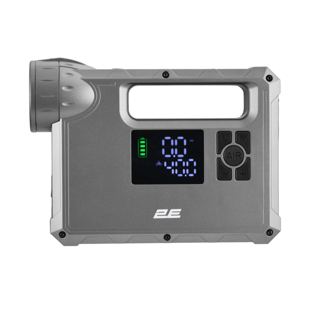 2E Pitman Jump Starter and charger portable, 400А/1000А, 10000 мА/37 W·h, power bank, compressor, flashlight, 1xUSB-A, case