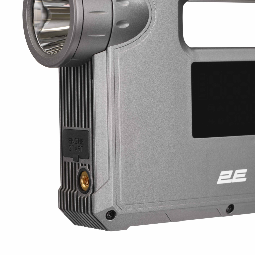 2E Pitman Jump Starter and charger portable, 400А/1000А, 10000 мА/37 W·h, power bank, compressor, flashlight, 1xUSB-A, case