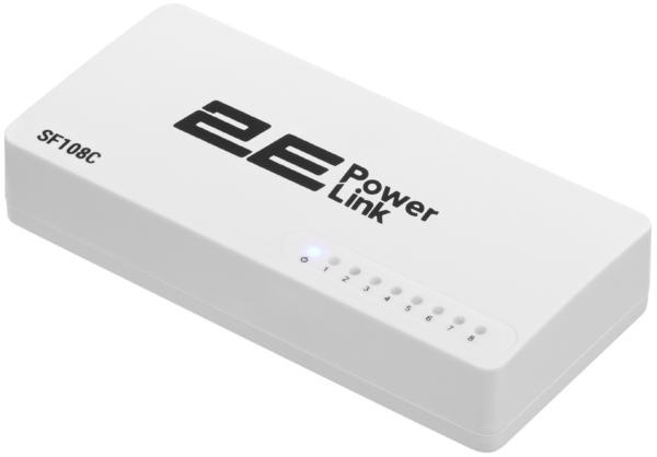 Комутатор 2E PowerLink SF108C, 8xFE, Некерований