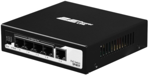 2E PowerLink Switch SP401F 5xFE (4xPoE, 1xUplink), 55W, Unmanaged