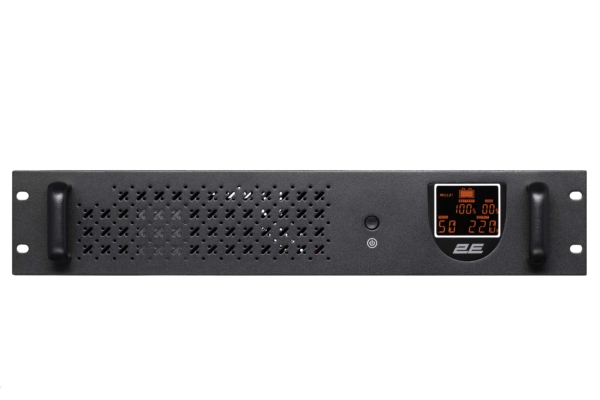 Джерело безперебійного живлення 2E RE850, 850VA/480W, RM 2U, LCD, USB, 2xSchuko