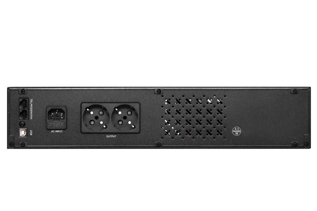 ИБП 2E RE850, 850VA/480W, RM 2U, LCD, USB, 2xSchuko