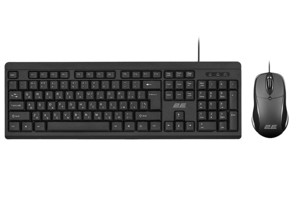 Комплект клавиатура и мышь 2E MK401 USB-A, EN/UK, чёрный
