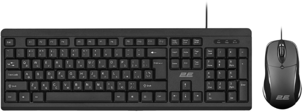Комплект клавиатура и мышь 2E MK401 USB-A, EN/UK, чёрный
