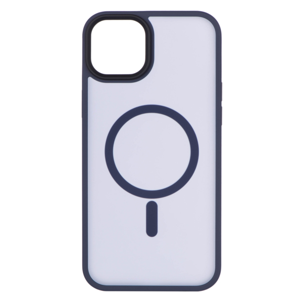 2Е Basic case for iPhone 15 Plus, Soft Touch MagSafe Cover, Dark Blue