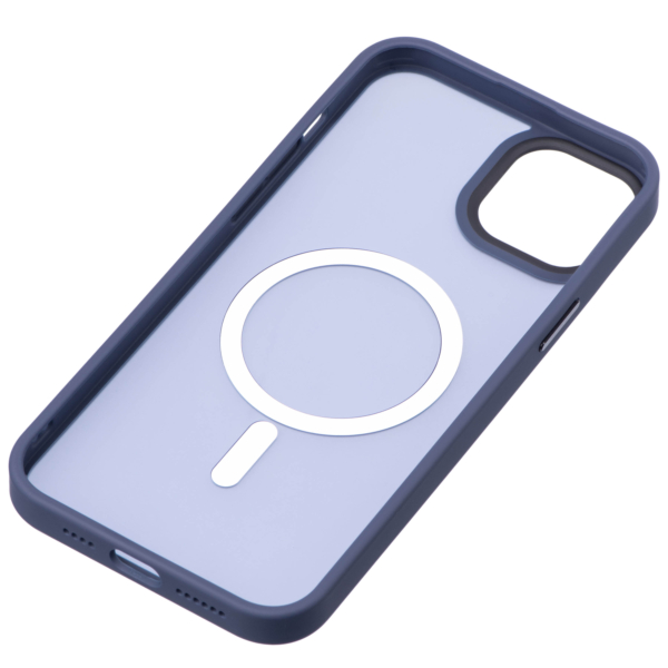 2Е Basic case for iPhone 15 Plus, Soft Touch MagSafe Cover, Dark Blue