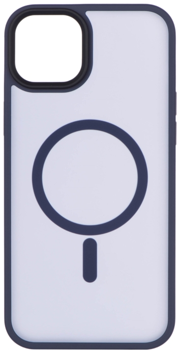 Чехол 2Е Basic для iPhone 15 Plus, Soft Touch MagSafe Cover, синий темный