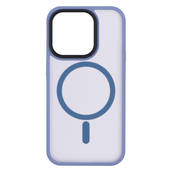 Чехол 2Е Basic для iPhone 15 Pro, Soft Touch MagSafe Cover, синий светлый