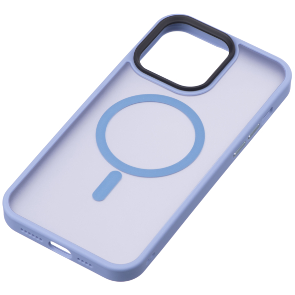 Чехол 2Е Basic для iPhone 15 Pro, Soft Touch MagSafe Cover, синий светлый