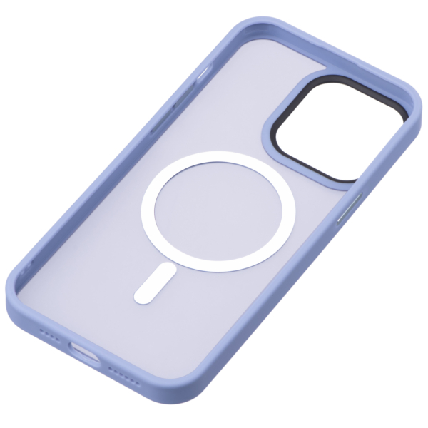 Чехол 2Е Basic для iPhone 15 Pro, Soft Touch MagSafe Cover, синий светлый