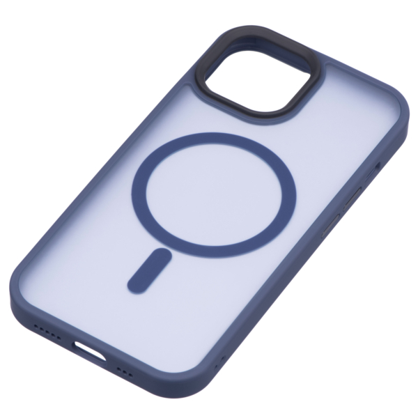 2Е Basic case for iPhone 15, Soft Touch MagSafe Cover, Dark Blue